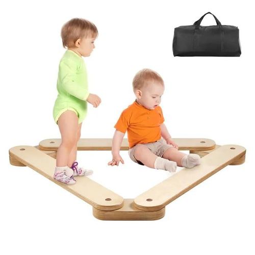 Poutres D'équilibre En Bois Pour Tout-Petits-Vevor-3pcs-Planches D'équilibre Pour Coordination, Motricité, Gymnastique, Intérieur