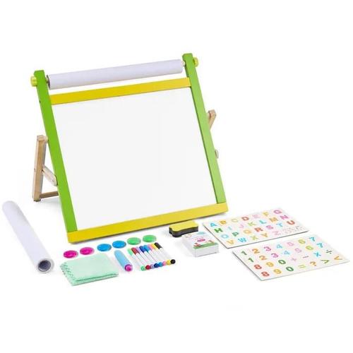 Chevalet D'art De Table Pour Enfants-Vevor-Chevalet D'art Double Face En Bois 3 En 1 Pour Enfants Avec Tableau Blanc Magnétique