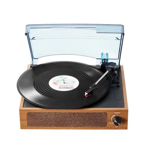 Phonographe-VEVOR-3 Vitesses Tourne-Haut-parleurs Stéréo Intégrés 3 W-33/45/78 tr/min-Bluetooth Aux RCA-Disques Vinyles 18/25/30 cm