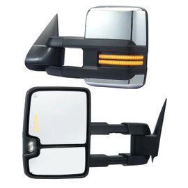 Rétroviseurs De Remorquage-Vevor- Chevrolet Silverado(2003-2007)/Gmc/Cadillac-Dégivrage Chauffant-Argent
