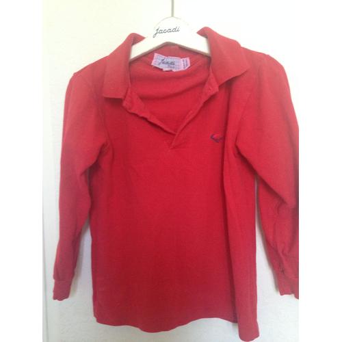 Polo Rouge Fille Ou Garçon " Jacadi " Taille 8 Ans