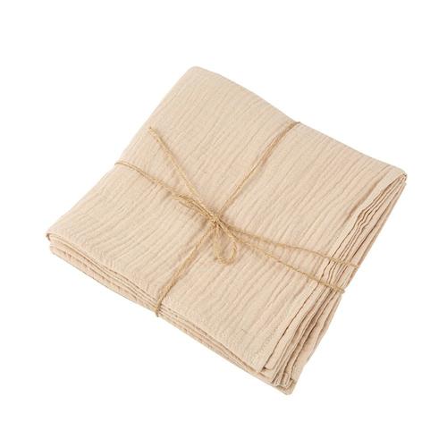 4 Serviettes Gaze De Coton Lavable 40cm Lin