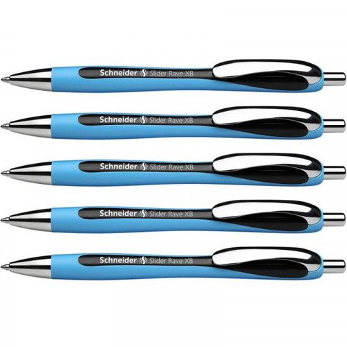 Lot De 5 Stylos ? Bille Slider Rave - Noir - Schneider