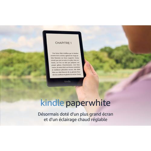 Kindle Paperwhite (16 Go) : désormais avec un écran plus grand, une  lumière chaude réglable, une autonomie accrue et des pages qui se tournent