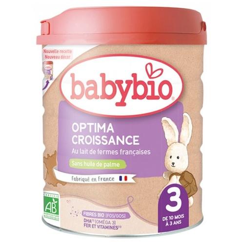 Babybio Optima Croissance 3 Au Lait De Fermes Françaises De 10 Mois À 3 Ans Bio 800 G