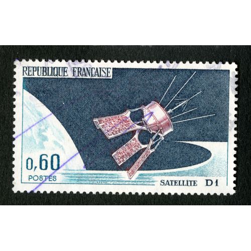 Timbre Oblitéré République Française, Satellite D 1, 0.60, Postes, Durrens
