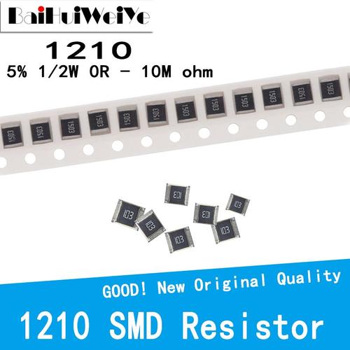 Résistance 1.1M Résistance SMD 100,1/2W, 1210, 5%, 470 pièces par unité M