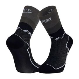 Chaussettes De Marche Randonnée Bv Sport Socquette Double Gr Haute - Polyamide Noir