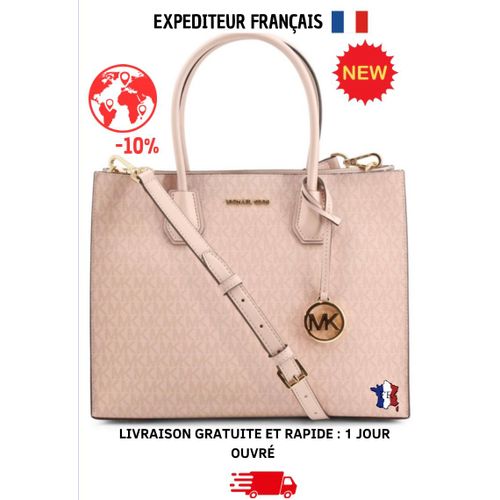 Sac Michael kors Mercer femme en cuir a bandoulière Neuf rose convertible FR