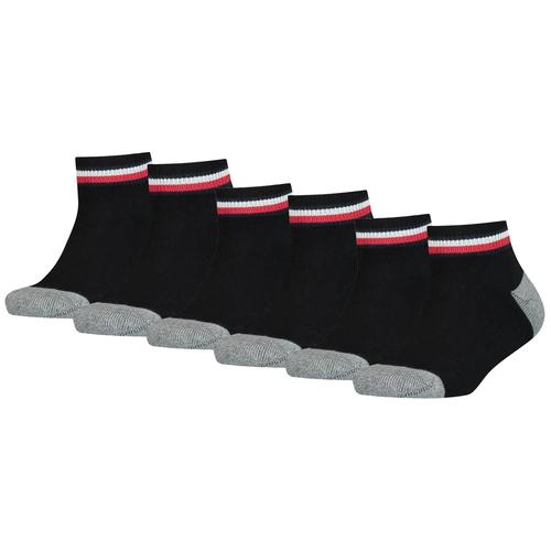 Tommy Hilfiger Chaussettes Pour Enfants, Lot De 2 - Iconic Sports, Semelle Éponge Noir 39-42