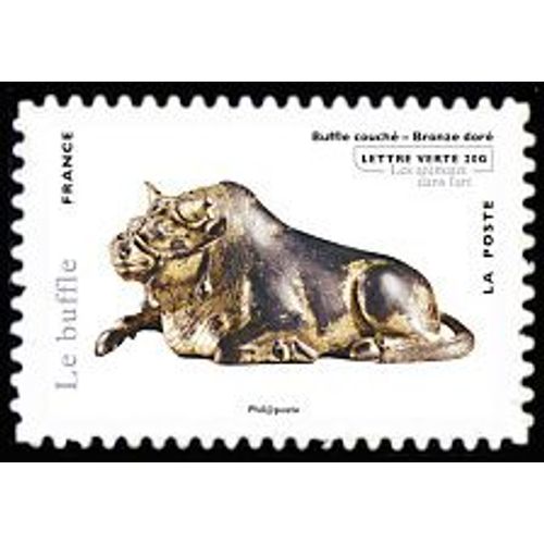 Timbre France 2013 Oblitéré - Buffle Couché, Bronze Doré - Yt Adhésif - N° 777