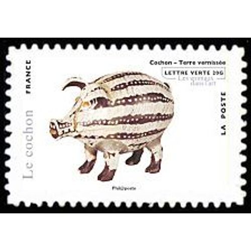 Timbre France 2013 Oblitéré - Cochon, Terre Vernissée - Yt Adhésif - N° 781