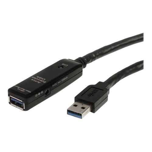 StarTech.com Câble d'extension USB 3.0 actif 10 m - M/F - Rallonge de câble USB - USB type A (M) pour USB type A (F) - USB 3.0 - 10 m - actif - noir - pour P/N: PEXUSB3S42V, PEXUSB3S44V...