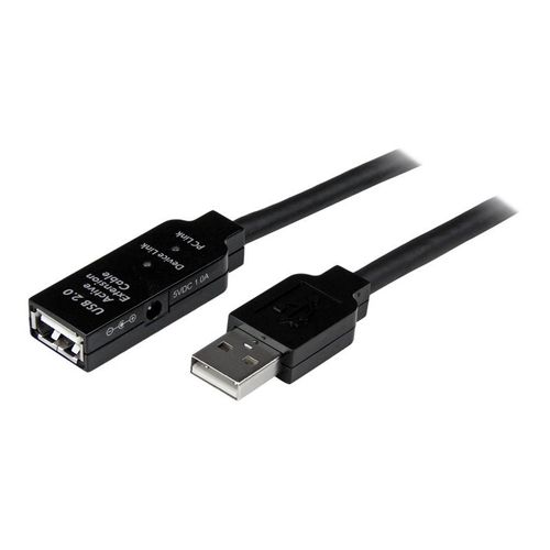 StarTech.com Câble d'extension USB 2.0 actif 20 m - M/F - Rallonge de câble USB - USB (M) pour USB (F) - USB 2.0 - 20 m - actif - noir - pour P/N: SVA5H2NEUA, UUSBOTG