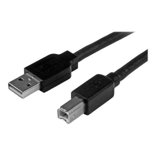 StarTech.com Câble USB Actif A vers B 15 m - Cable Imprimante USB A-B  - M/M - 1x USB A Mâle, 1x USB B Mâle - Noir - 15 mètres - Câble USB - USB type B (M) pour USB (M) - USB 2.0 - 15 m - actif -...