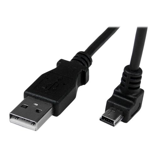 StarTech.com Câble Mini USB 2 m - A vers Mini B coudé 90° vers le bas - Câble USB Mini B Angle Coude vers le bas - Noir 2m - Câble USB - USB (M) pour mini USB type B (M) - USB 2.0 - 2 m -...