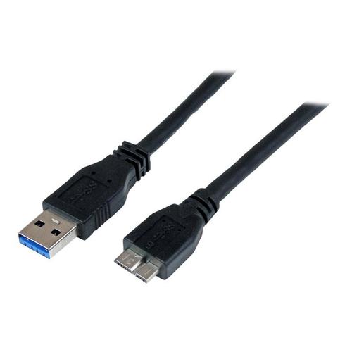 StarTech.com Câble certifié USB 3.0 A vers Micro B de 1 m - Cordon USB3 SuperSpeed USB A vers USB Micro B - M/M - Câble USB - Micro-USB de type B (M) pour USB type A (M) - USB 3.0 - 1 m - noir -...