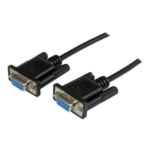 StarTech.com Câble null modem série DB9 RS232 de 2m - Cordon série DB9 vers DB9 - Femelle / Femelle - Noir - Câble de modem nul - DB-9 (F) pour DB-9 (F) - 2 m - moulé, vis moletées - noir - pour...