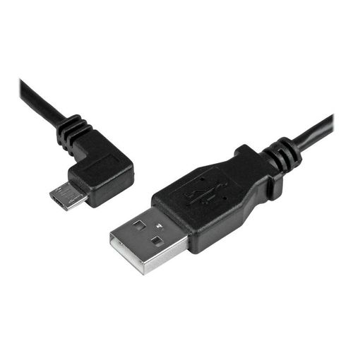 StarTech.com Câble de charge et synchronisation Micro USB de 2 m - Cordon USB-A vers Micro-B à angle gauche - M/M - 0,25 mm² - Câble USB - Micro-USB de type B (M) pour USB (M) - USB 2.0 - 2 m -...