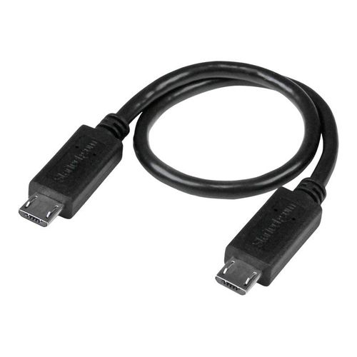 StarTech.com Câble USB OTG Micro USB vers Micro USB de 20 cm - Adaptateur USB On-The-Go - M/M - Noir - Câble USB - Micro-USB de type B (M) pour Micro-USB de type B (M) - USB OTG - 20.32 cm - noir