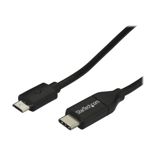 StarTech.com Câble USB-C vers Micro USB de 2 m - Cordon USB Type-C vers Micro-B - Câble de charge compatible Thunderbolt 3 - M/M - USB 2.0 - Câble USB - 24 pin USB-C (M) pour Micro-USB de type B...