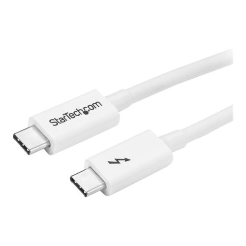 StarTech.com 3.3ft (1m) Thunderbolt 3 Cable, 20Gbps, 100W PD, 4K Video, Thunderbolt-Certified, Compatible w/ TB4/USB 3.2/DisplayPort - Câble Thunderbolt - 24 pin USB-C (M) pour 24 pin USB-C (M) -...