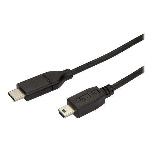 StarTech.com Câble USB 2.0 Type-C vers Mini-B de 2 m - Cordon USB-C vers USB Mini B - Mâle / Mâle - Câble USB - 24 pin USB-C (M) pour mini USB type B (M) - Thunderbolt 3 / USB 2.0 - 2 m - noir