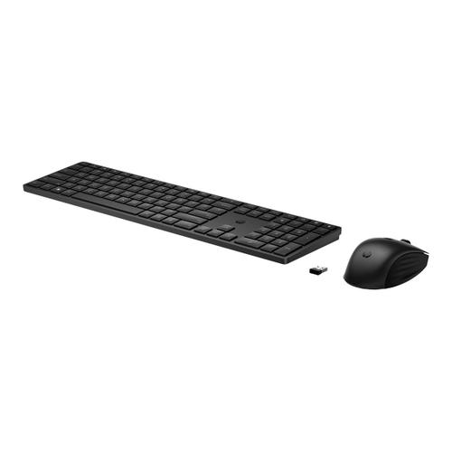 HP 650 - Ensemble clavier et souris - sans fil - Français - noir - pour Laptop 15-dw1025nk; Pavilion Plus Laptop 14-eh0660nd