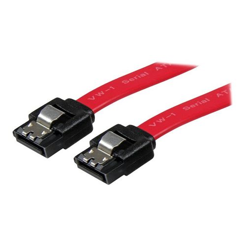 StarTech.com Câble SATA avec verrouillage de 30 cm - Câble SATA - Serial ATA 150/300/600 - SATA (R) pour SATA (R) - 30 cm - verrouillé - rouge - pour P/N: 10P6G-PCIE-SATA-CARD...