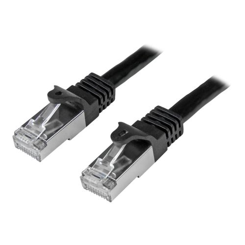 StarTech.com Câble réseau Cat6 blindé SFTP sans crochet - 2 m Noir - Cordon Ethernet RJ45 anti-accroc - Câble patch - Cordon de raccordement - RJ-45 (M) pour RJ-45 (M) - 2 m - SFTP - CAT 6 -...