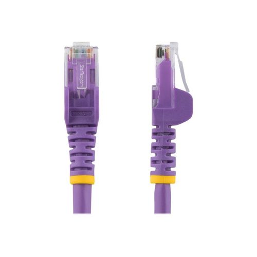 StarTech.com Câble réseau Cat6 UTP sans crochet - 3 m Violet - Cordon Ethernet RJ45 anti-accroc - Câble patch - Câble réseau - RJ-45 (M) pour RJ-45 (M) - 3 m - UTP - CAT 6 - sans crochet, bloqué...