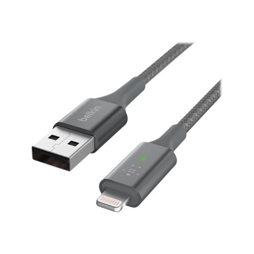 Belkin BOOST CHARGE Smart - Câble Lightning - USB mâle pour Lightning mâle - 1.2 m - gris