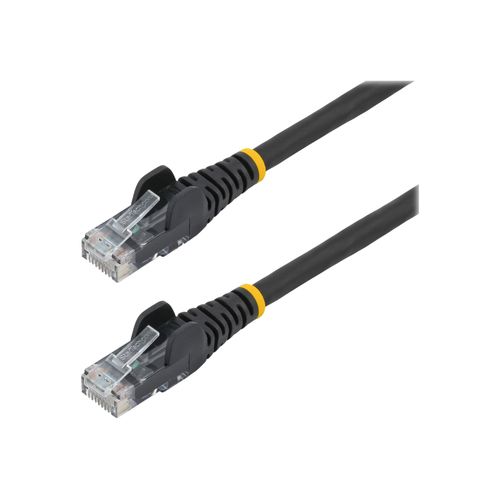 StarTech.com Câble Ethernet CAT6 3m - LSZH (Low Smoke Zero Halogen) - Cordon RJ45 UTP Anti-accrochage 10 GbE LAN - Câble Réseau Internet 650MHz 100W PoE - Noir - Snagless - 24AWG (N6LPATCH3MBK) -...