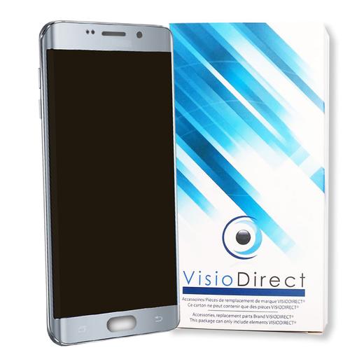 Visiodirect® Ecran Complet Pour Samsung Galaxy S6 Edge Plus G928f Téléphone Portable Gris Argent Vitre Tactile + Écran Lcd Sur Chassis