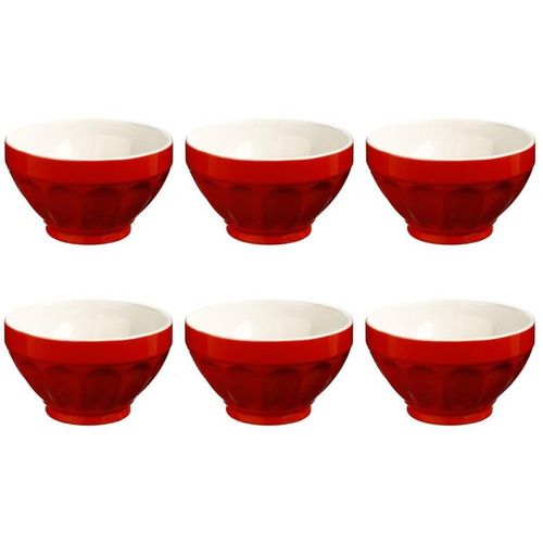 Lot De 6 Bols "Colorama" 60cl Rouge