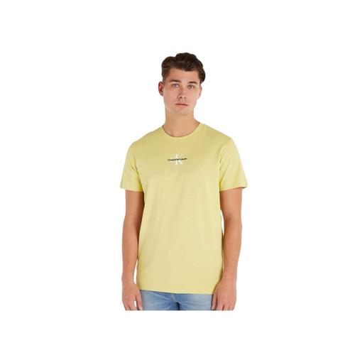 T Shirt Calvin Klein Monologo Regular Homme Jaune