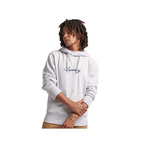 Sweat Superdry Classic Logo Brode Homme Gris