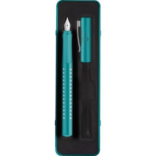 Stylo Plume - Pointe Moyenne - Bleu - Rechargeable - Faber-Castell Sparkle