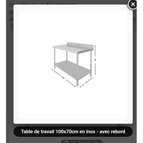 Bonjour,  Je Vends De Tables De Travail Inox Professionnelles Avec Dosseret Dans De Très Bonnes États 150€