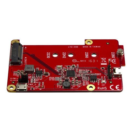 StarTech.com Convertisseur USB vers mSATA pour Raspberry Pi et les cartes de développement - Adaptateur USB vers mini SATA - Contrôleur de stockage - M.2 Card - USB 2.0 - rouge