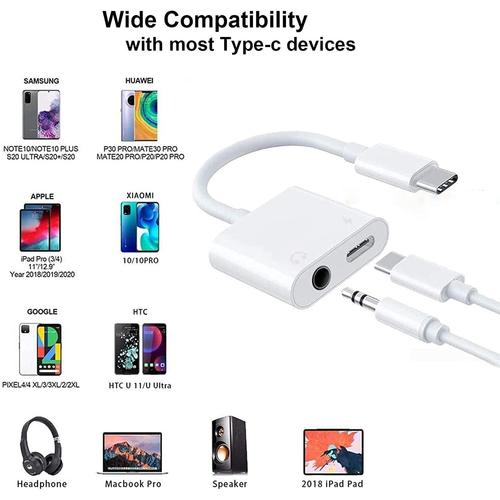Unnderwiss Adaptateur Casque【Certifié MF】 2 en 1 Lightning vers Jack 3,5 mm  Prise AUX câble de Charge Compatible avec iPhone 14/13/12/11/XS/XR/8/7