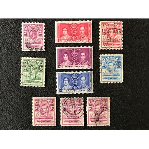 Lesotho Basutoland 10 Timbres De 1933 A 1938