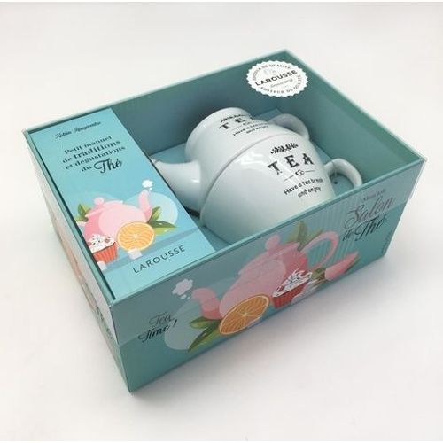 Coffret Mon Joli Salon De Thé - Le Petit Manuel De Traditions Et Dégustations Du Thé Avec 1 Théière Et Sa Tasse Assortie