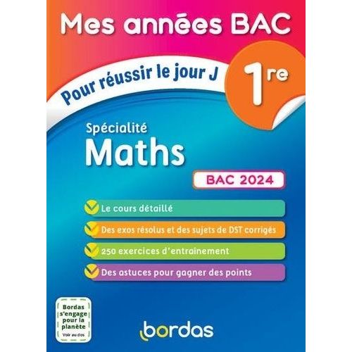 Mathématiques 1re Spécialité Maths - Pour Réussir Le Jour J