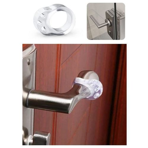 Butée pour poignée de porte en silicone transparent