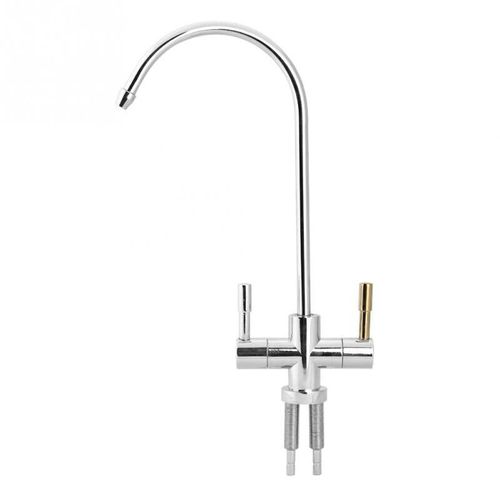 Robinet de Cuisine Mitigeur Pivotant 360° Acier Inoxydable Alliage Bec Evier Bac Lavabo Salle de Bain Sanitaire Eau Froide Eau Chaude