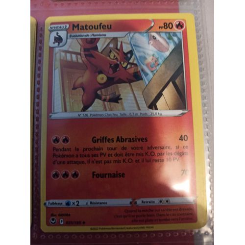 Peu Commune - Pokemon - Tempête Argentée - Matoufeu 31/195