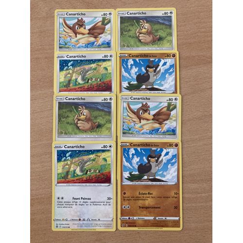 (3312) 6x Canarticho + 2x Canarticho De Galar (Pokemon)