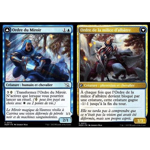 Ordre Du Miroir / Ordre De La Milice D'albâtre - Magic - L' Invasion Des Machines - C - 72 - Recto/Verso