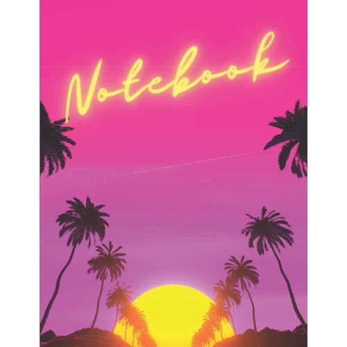 Retrowave Notebook: Pink Cover. 80's Inspired Retrowave Synthwave Notebook